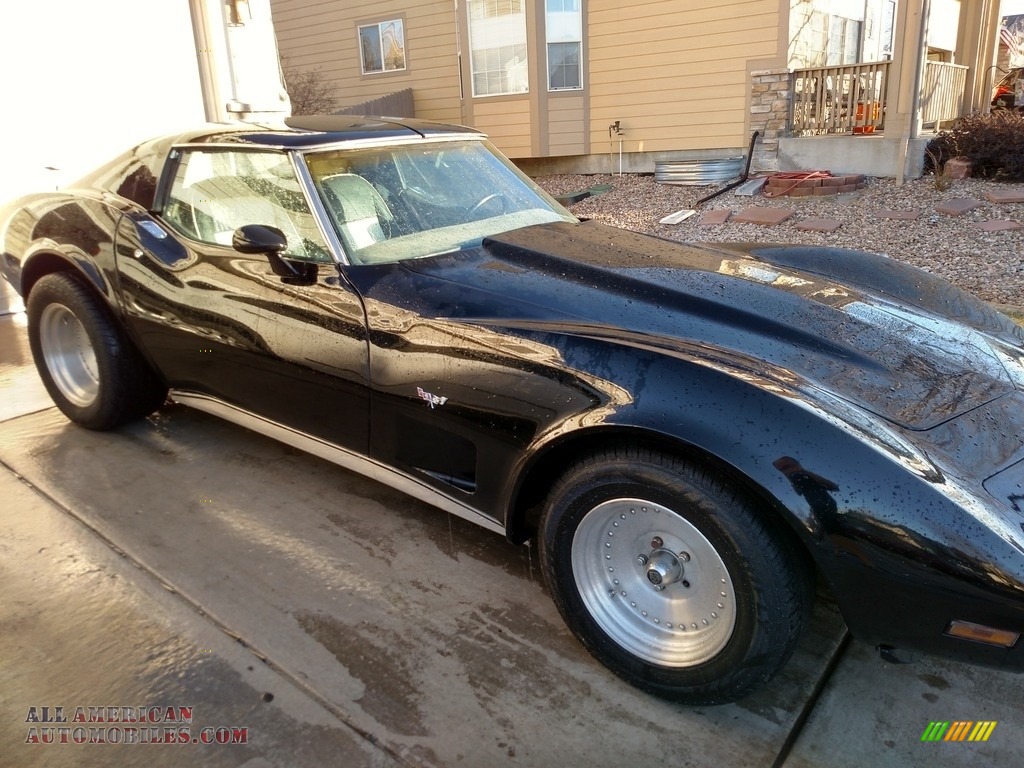 1977 Corvette Coupe - Black / Black photo #1