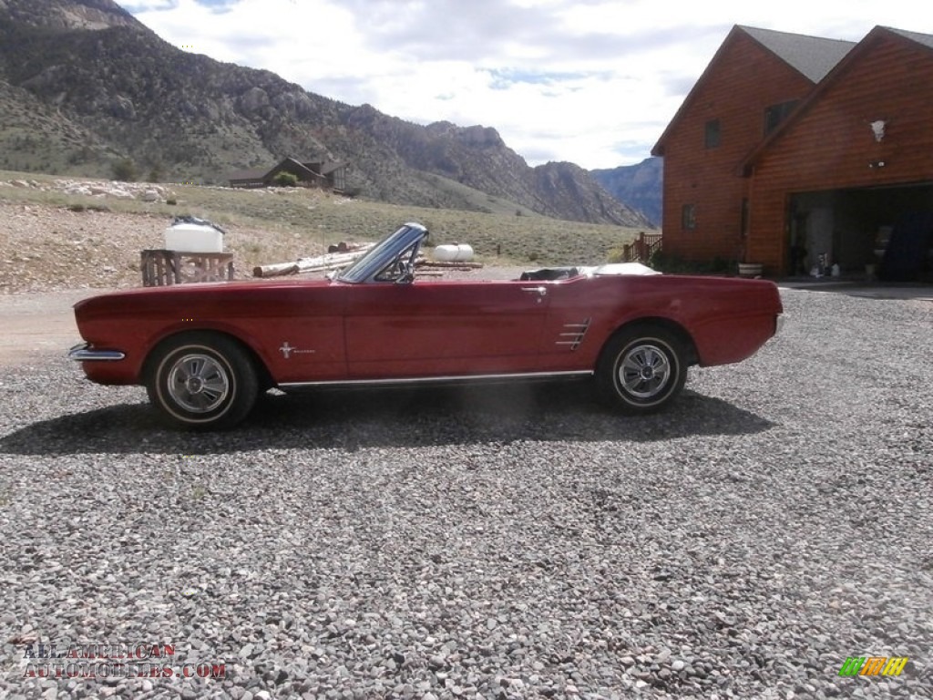 1966 Mustang Convertible - Candy Apple Red / Black photo #7