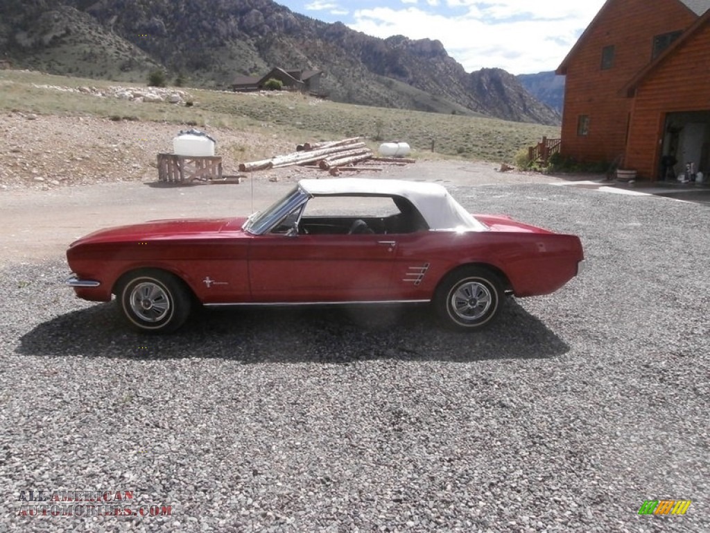 1966 Mustang Convertible - Candy Apple Red / Black photo #8