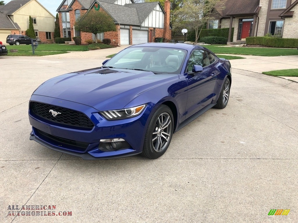 2016 Mustang EcoBoost Premium Coupe - Deep Impact Blue Metallic / Dark Ceramic photo #1