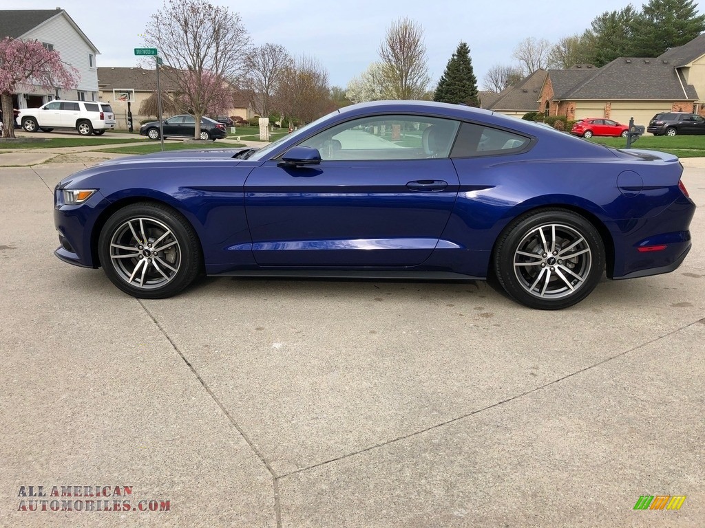 2016 Mustang EcoBoost Premium Coupe - Deep Impact Blue Metallic / Dark Ceramic photo #5