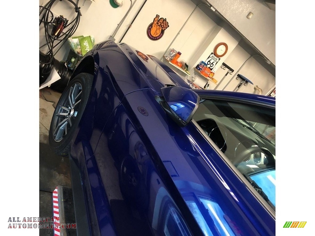 2016 Mustang EcoBoost Premium Coupe - Deep Impact Blue Metallic / Dark Ceramic photo #7