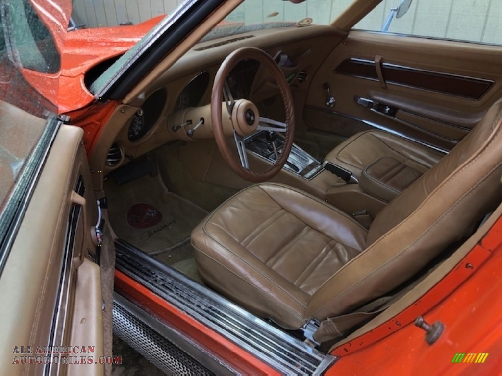 1975 Corvette Stingray Coupe - Orange Flame / Medium Saddle photo #14