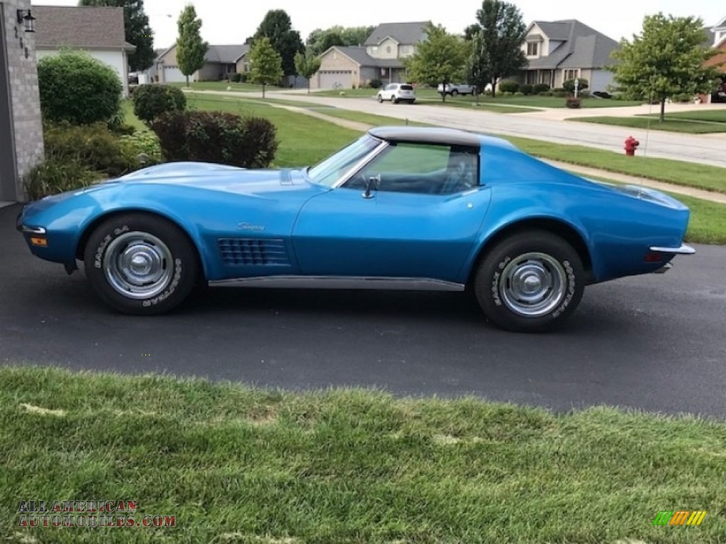 1970 Corvette Stingray Sport Coupe - Mulsanne Blue / Blue photo #6