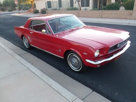 Red 1965 Ford Mustang Coupe