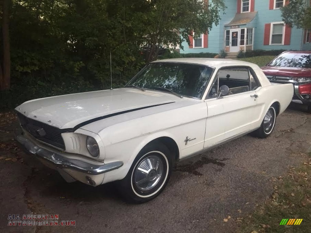 1966 Mustang Coupe - Wimbledon White / Black photo #4
