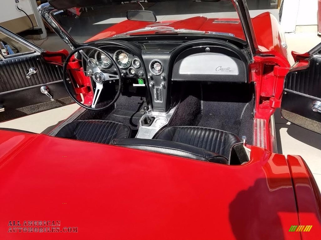 1963 Corvette Sting Ray Convertible - Riverside Red / Black photo #6
