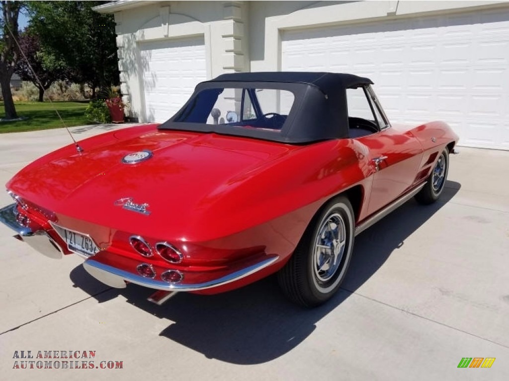 1963 Corvette Sting Ray Convertible - Riverside Red / Black photo #10