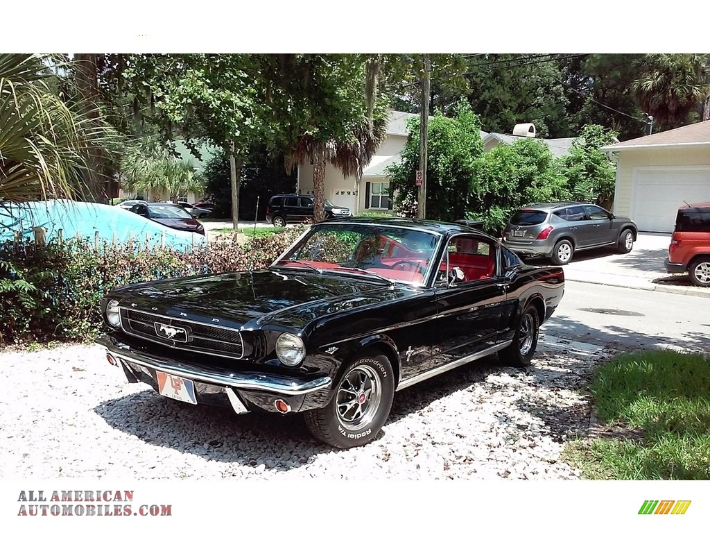 1965 Mustang Fastback - Raven Black / Red photo #1