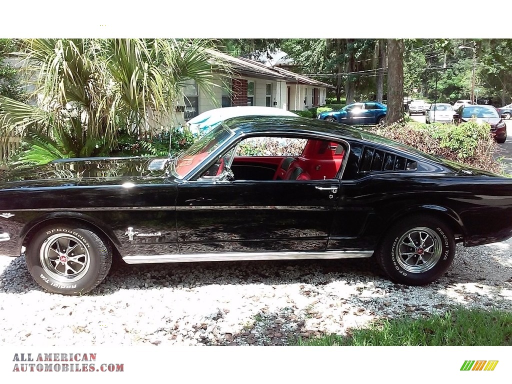 1965 Mustang Fastback - Raven Black / Red photo #2