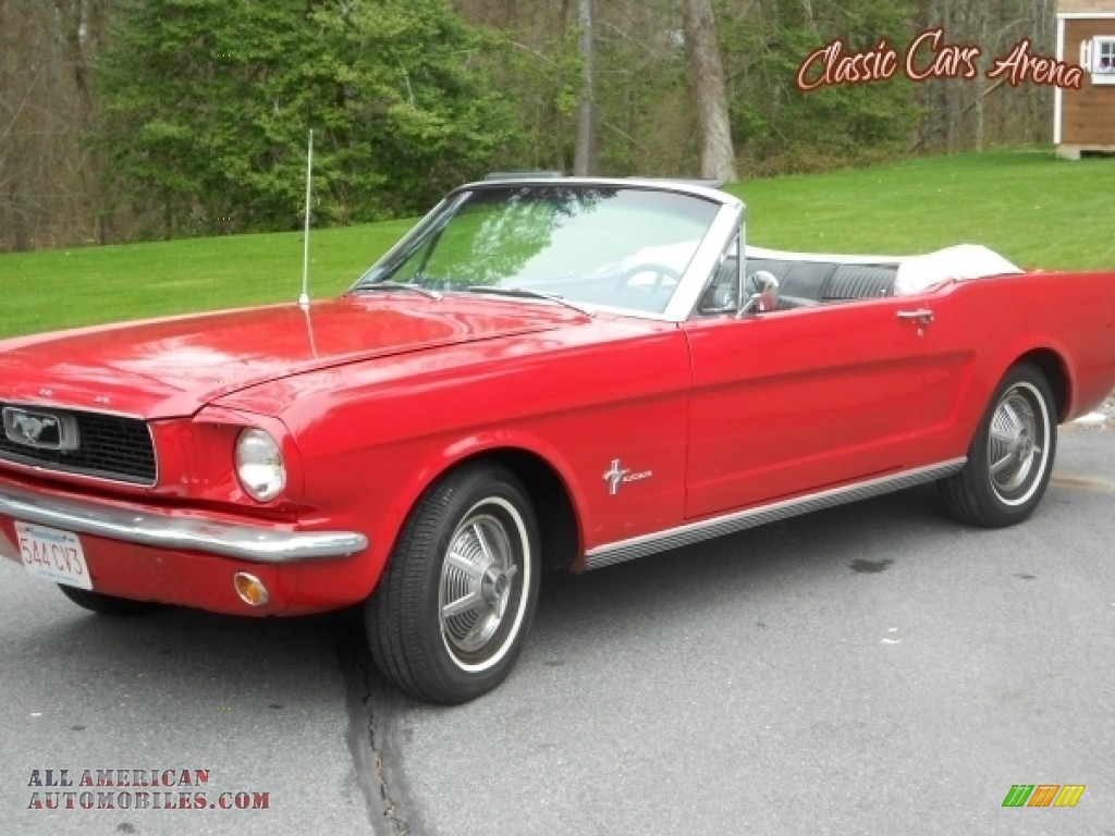 1966 Mustang Convertible - Red / Black photo #1