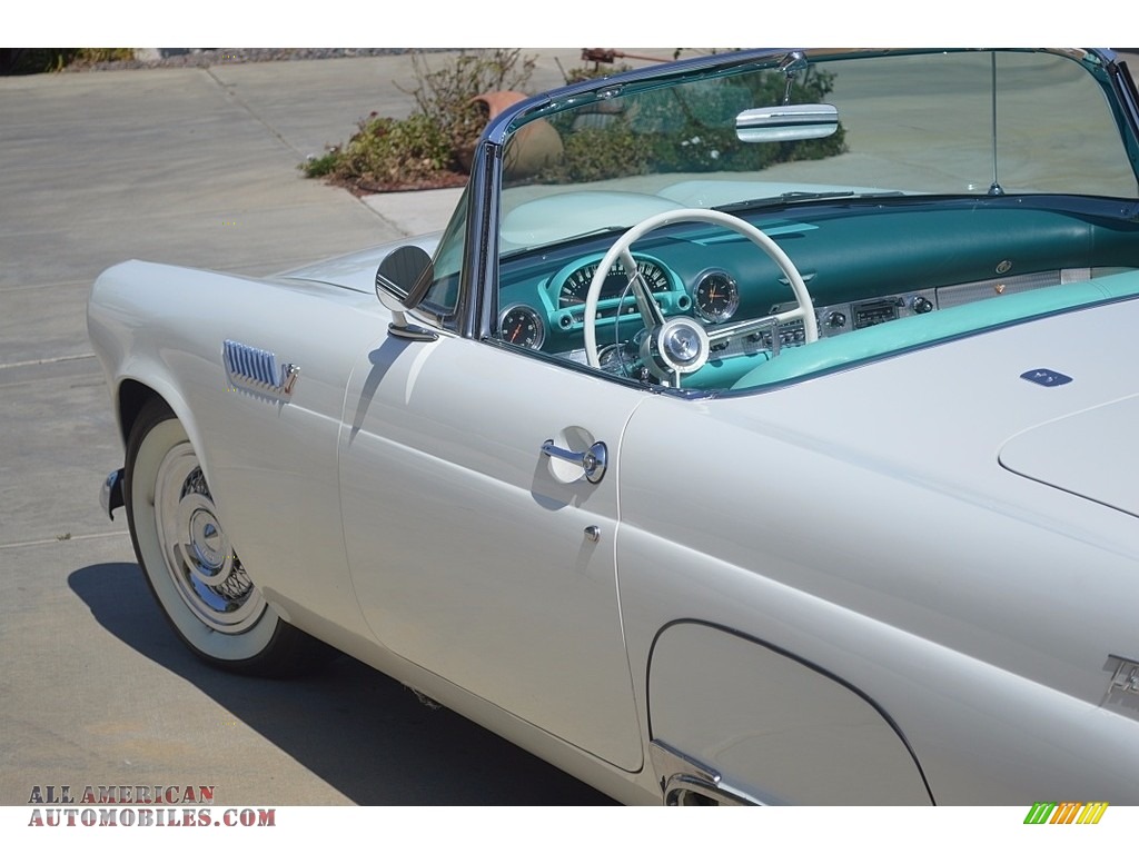 1955 Thunderbird Convertible - Snowshoe White / Turquoise/White photo #4