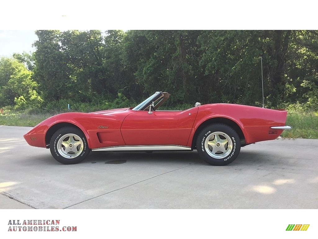 1973 Corvette Convertible - Mille Miglia Red / Medium Saddle photo #1