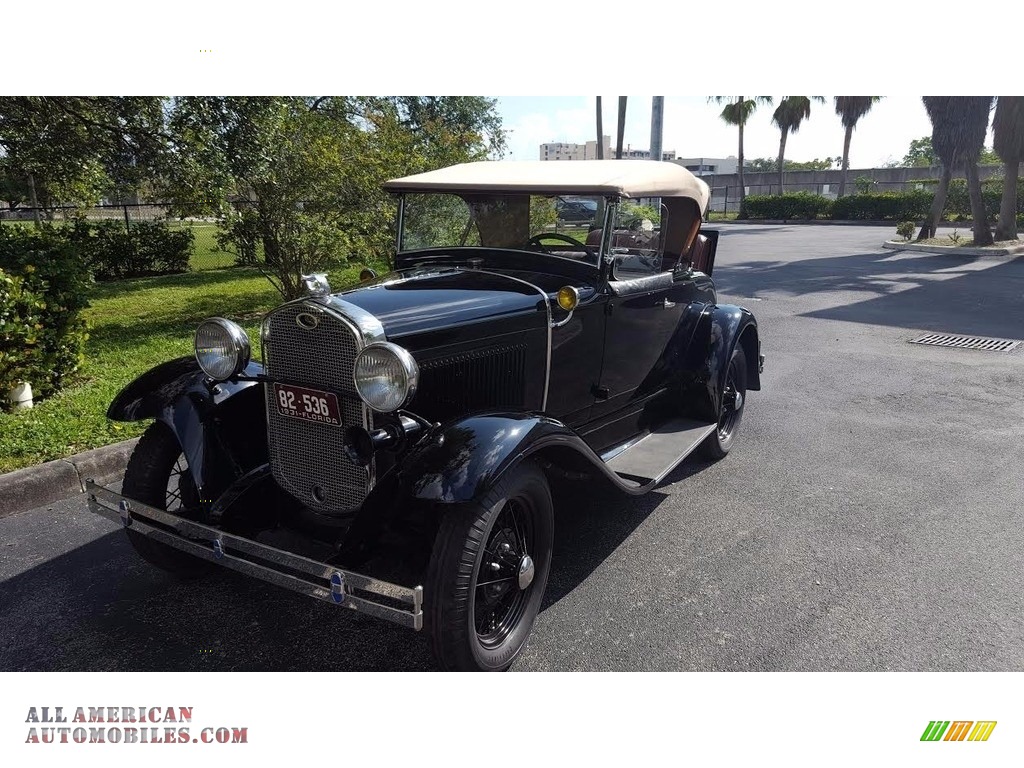 1931 Model A Rumble Seat Roadster - Black / Tan photo #1