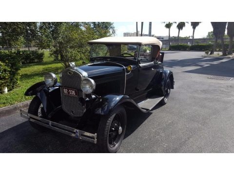 Black 1931 Ford Model A Rumble Seat Roadster