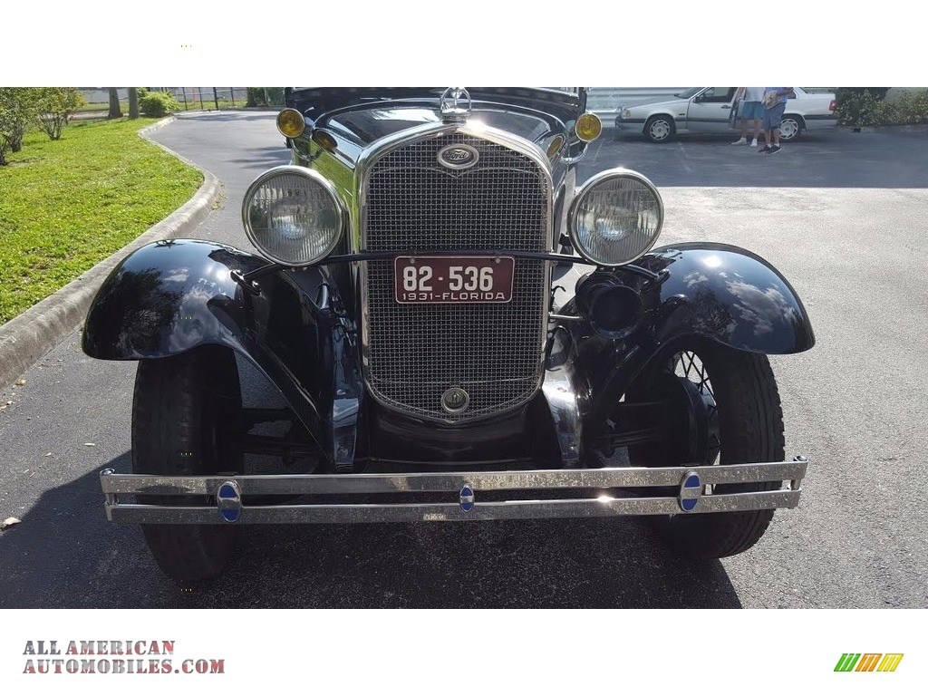 1931 Model A Rumble Seat Roadster - Black / Tan photo #4