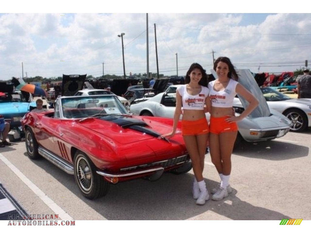 1966 Corvette Sting Ray Convertible - Rally Red / Black photo #7