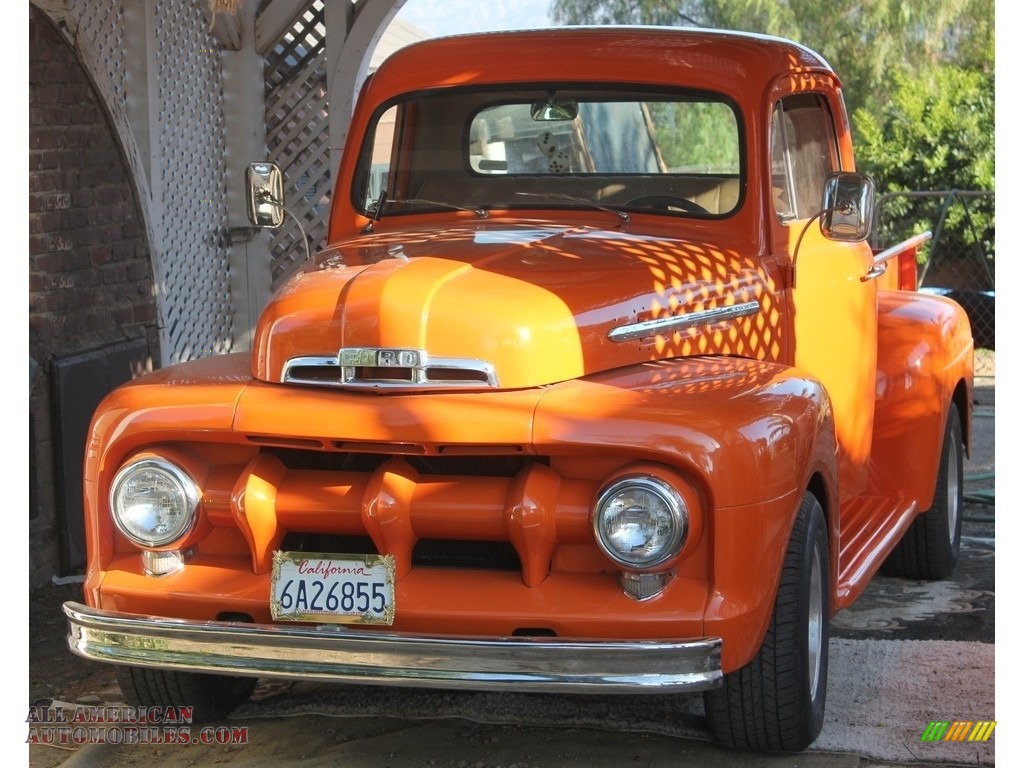 1951 F1 Pickup Custom - Orange / Tan photo #8