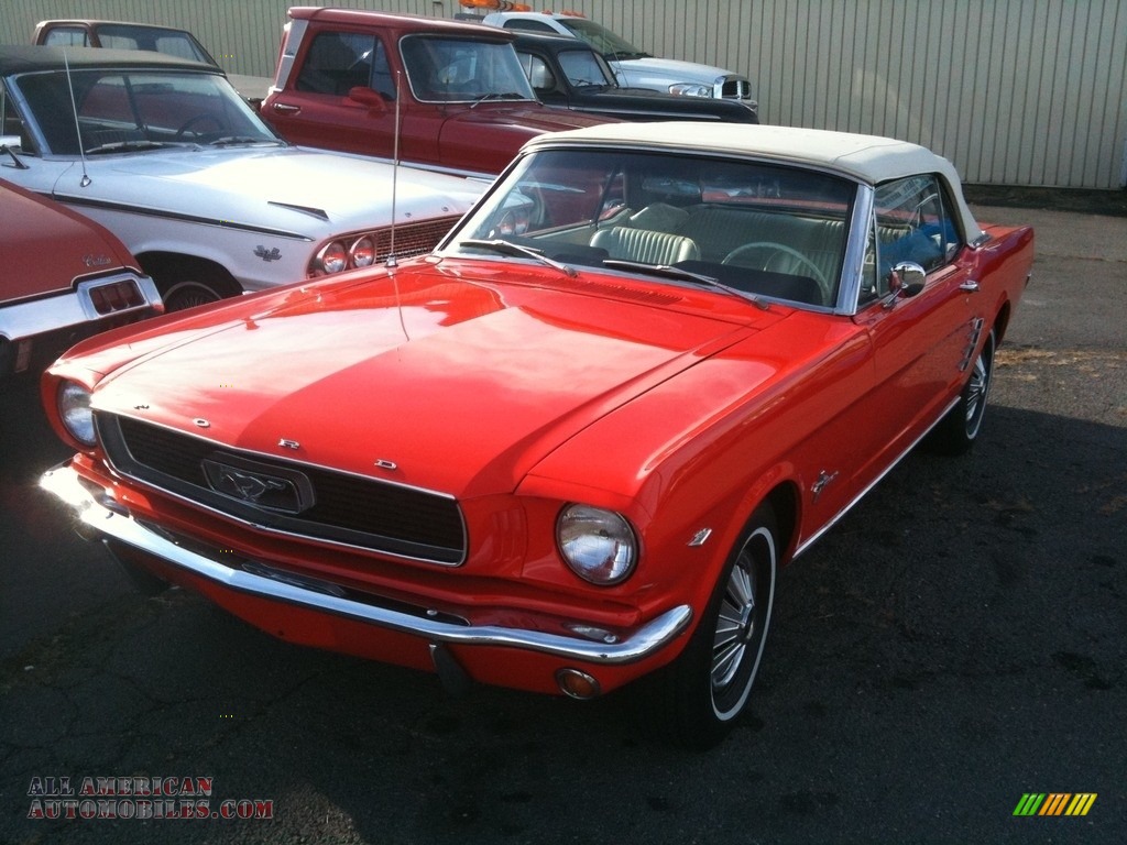 1966 Mustang Convertible - Red / Parchment photo #5