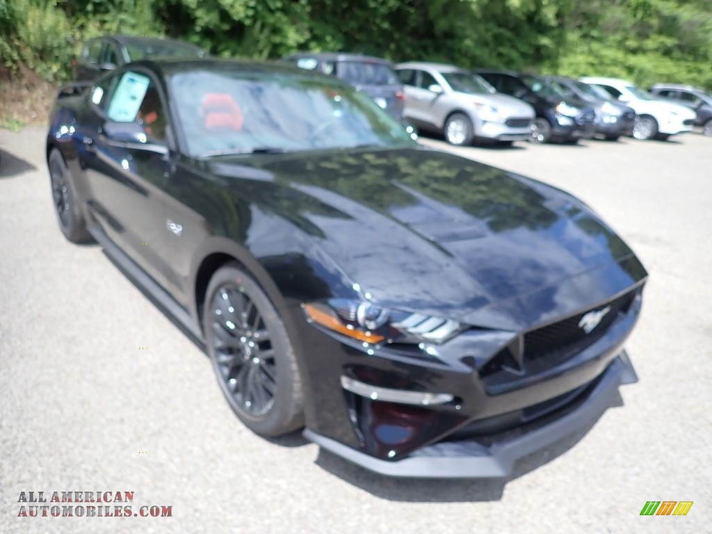 2020 Mustang GT Premium Fastback - Shadow Black / Showstopper Red/Recaro Leather Trimmed photo #3