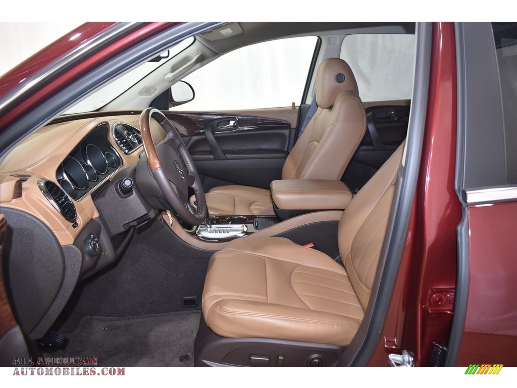 2017 Enclave Leather - Crimson Red Tintcoat / Choccachino photo #7