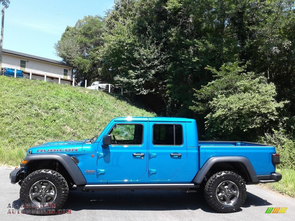 Hydro Blue Pearl / Black/Dark Saddle Jeep Gladiator Rubicon 4x4