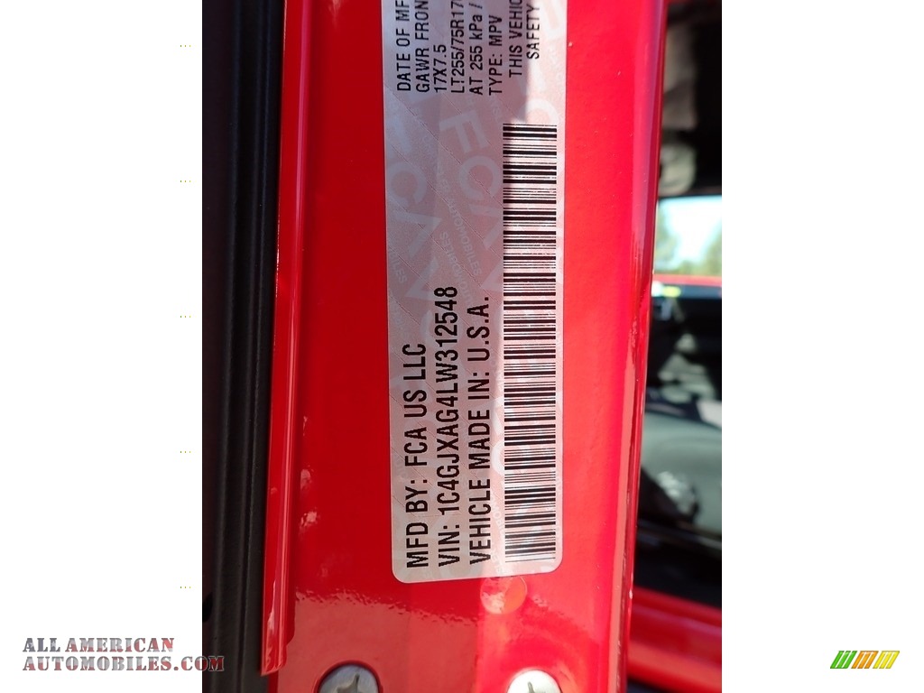 2020 Wrangler Willys 4x4 - Firecracker Red / Black photo #11