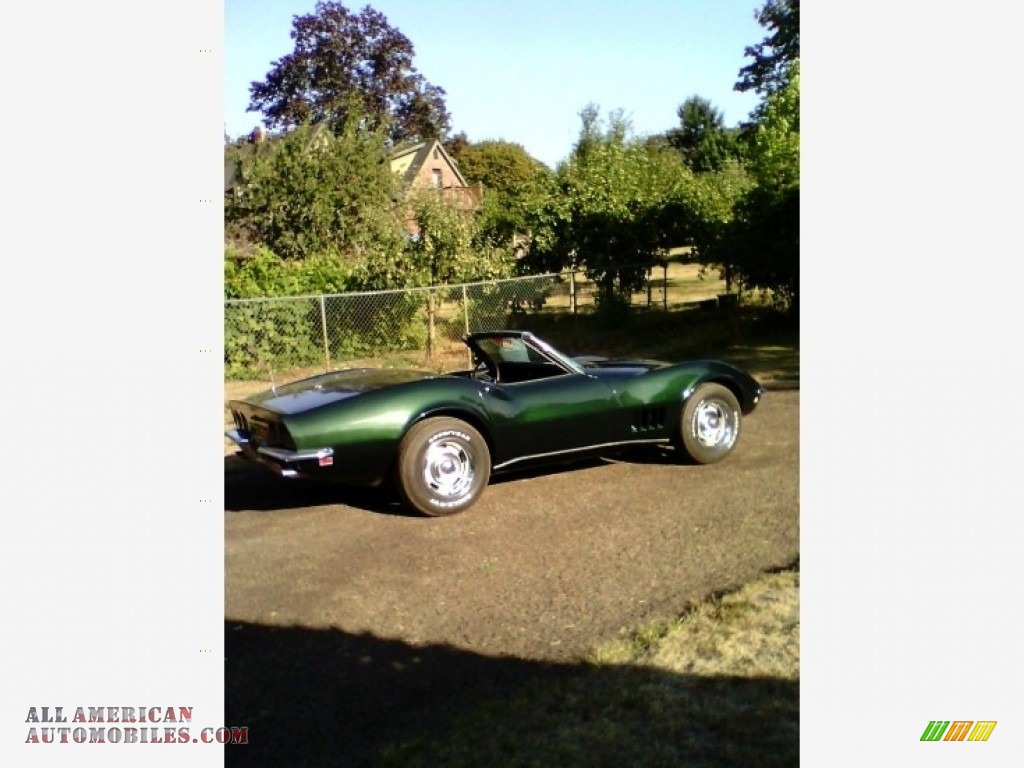 1968 Corvette Convertible - British Green / Black photo #4