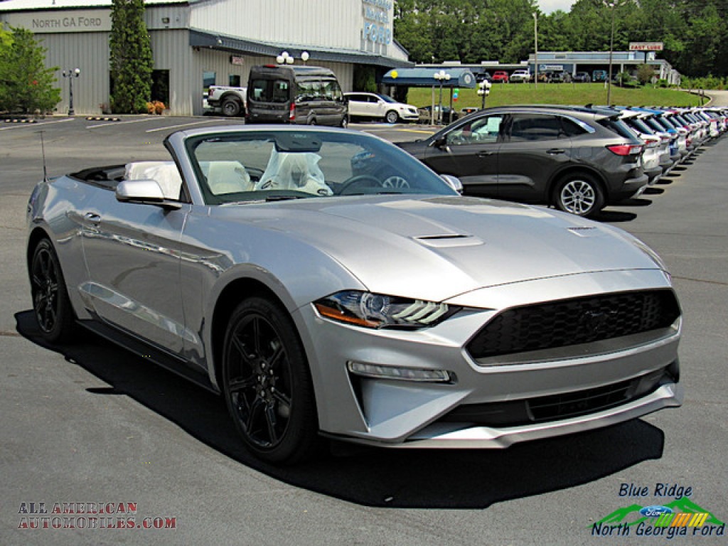 2020 Mustang EcoBoost Convertible - Iconic Silver / Ceramic photo #7