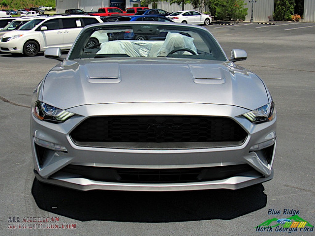 2020 Mustang EcoBoost Convertible - Iconic Silver / Ceramic photo #8