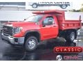 GMC Sierra 3500HD Crew Cab 4WD Chassis Dump Truck Cardinal Red photo #1