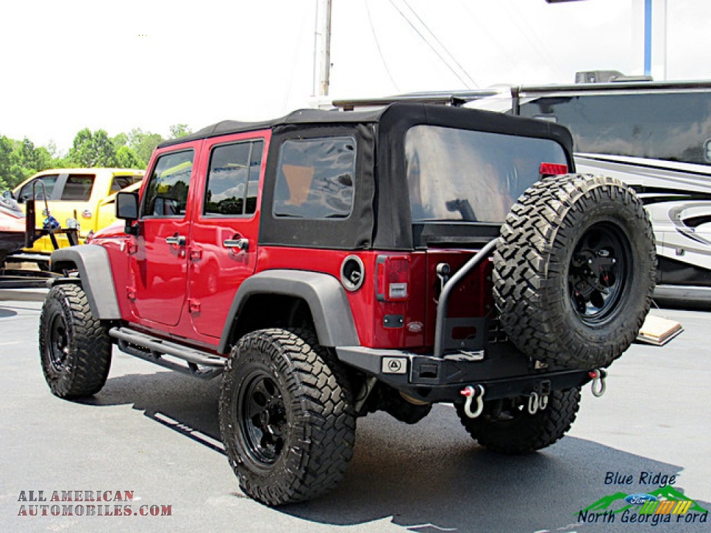 2012 Wrangler Unlimited Sport 4x4 - Deep Cherry Red Crystal Pearl / Black photo #3