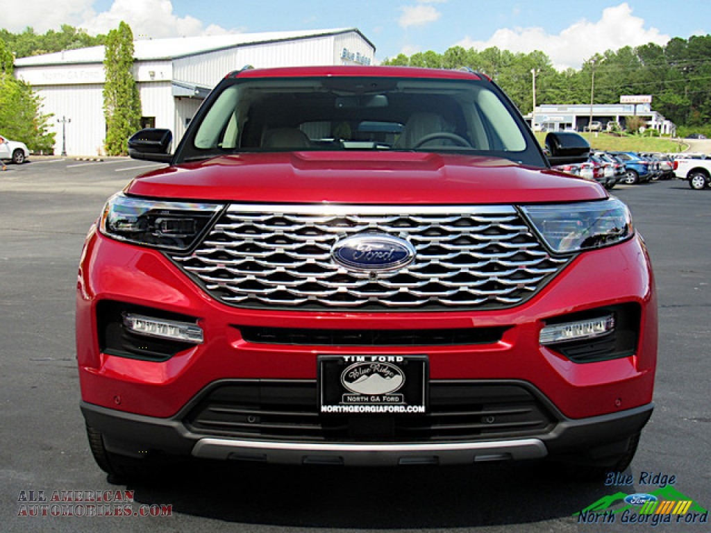 2020 Explorer Platinum 4WD - Rapid Red Metallic / Sandstone photo #8
