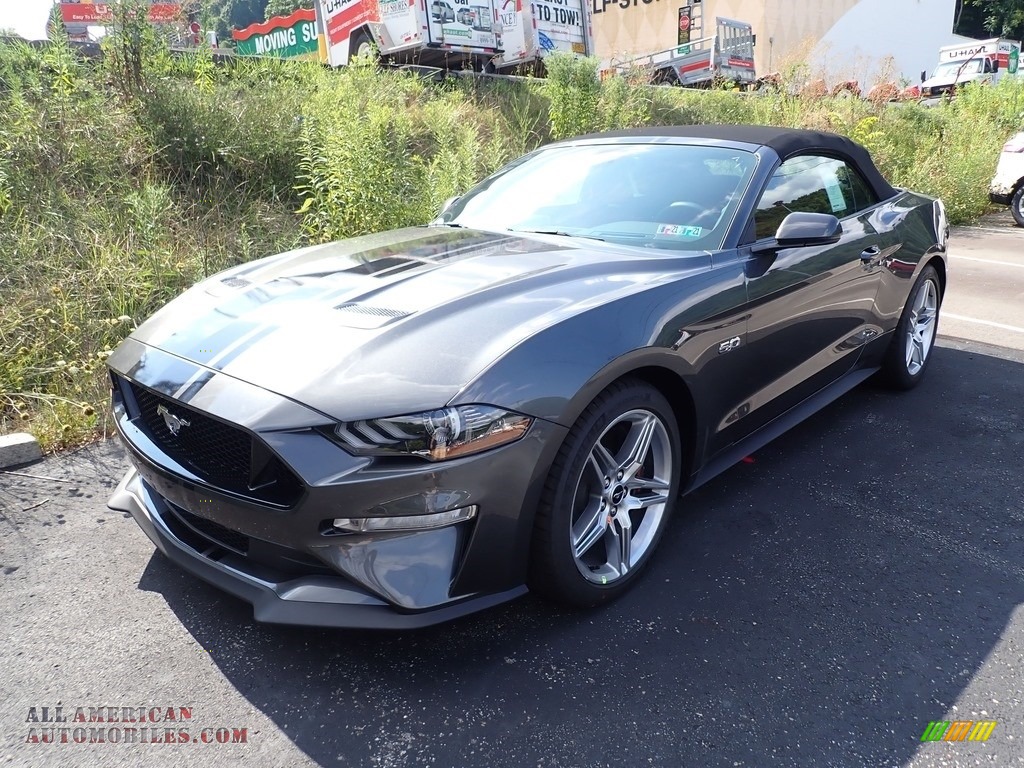 2020 Mustang GT Premium Convertible - Magnetic / Showstopper Red photo #2