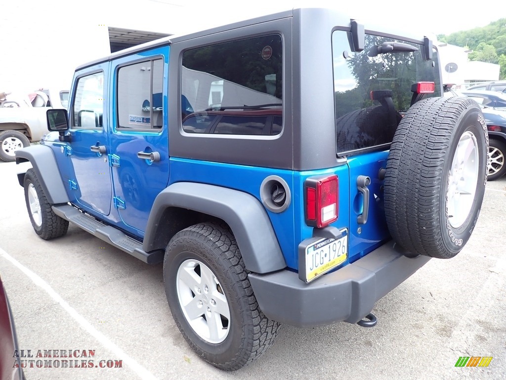 2015 Jeep Wrangler Unlimited Sport 4x4 in Hydro Blue Pearl photo 2