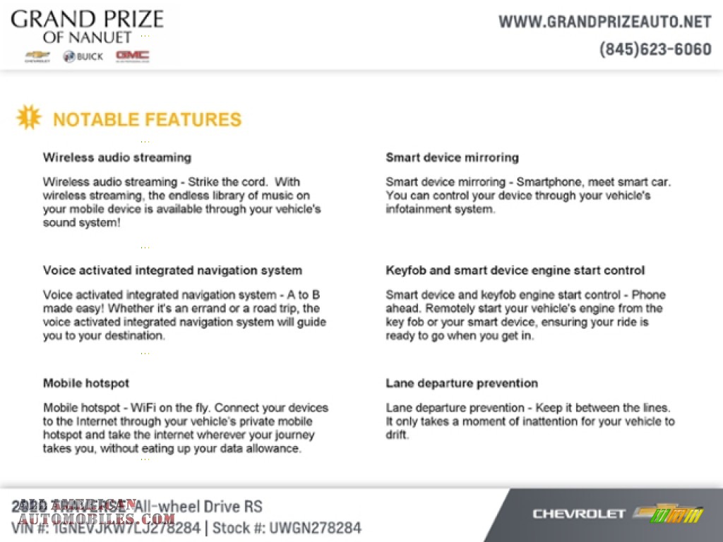 Deleted Listing - 2020 Chevrolet Traverse RS AWD in Graphite Metallic