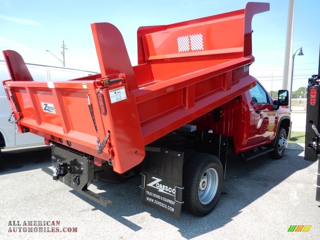 2020 Silverado 3500HD Work Truck Regular Cab 4x4 Dump Truck - Red Hot / Jet Black photo #4