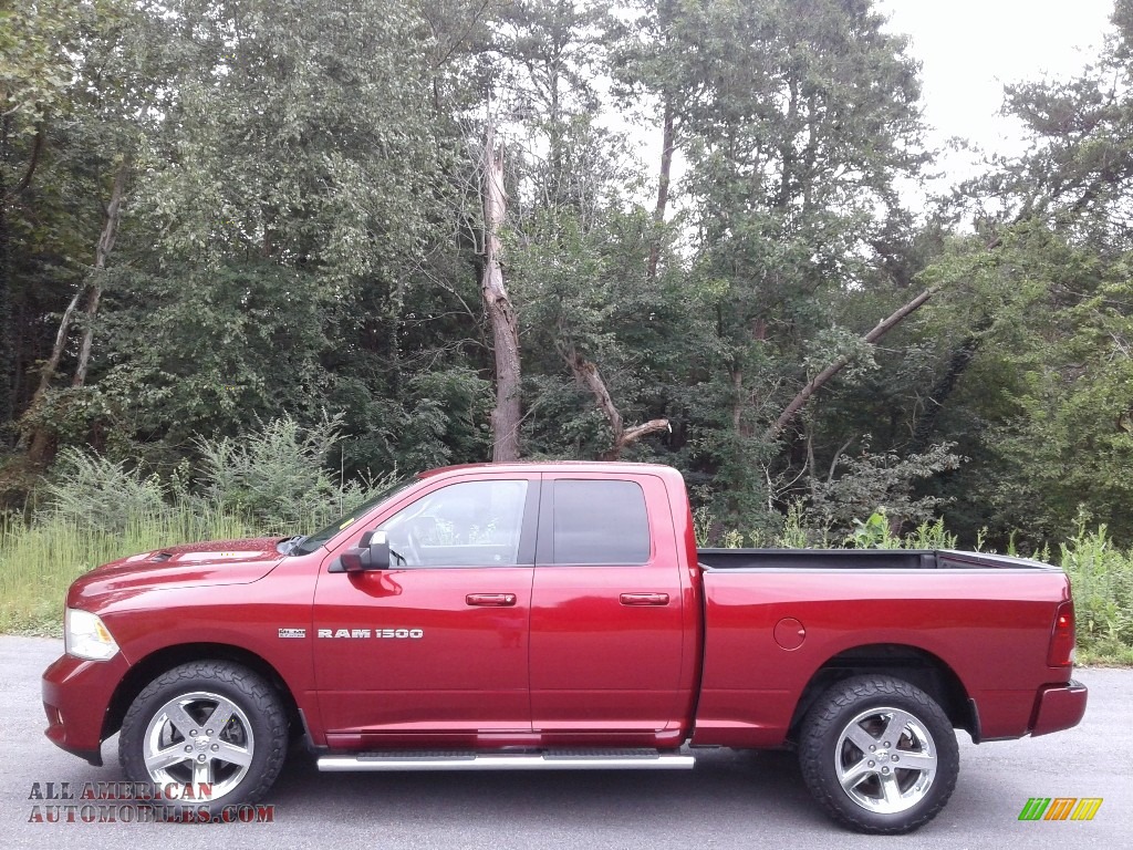 2012 Ram 1500 Sport Quad Cab 4x4 - Deep Cherry Red Crystal Pearl / Dark Slate Gray photo #1