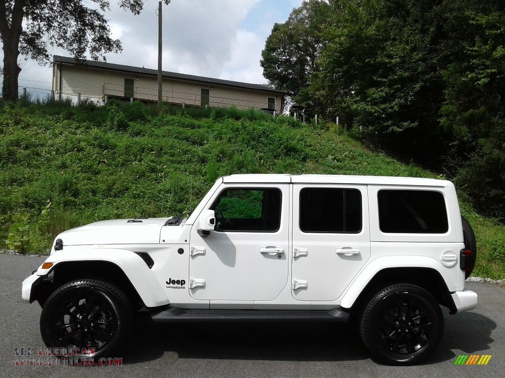Bright White / Black Jeep Wrangler Unlimited High Altitude 4x4