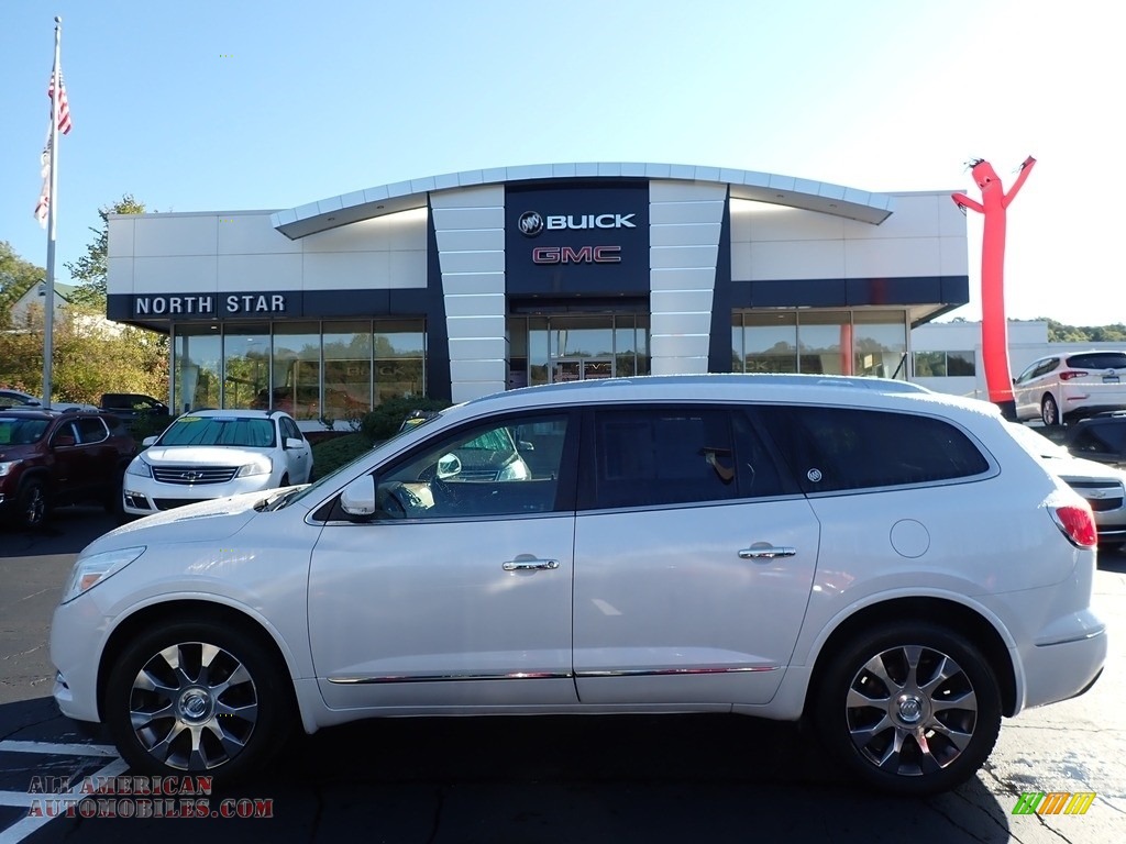 White Frost Tricoat / Choccachino Buick Enclave Premium AWD