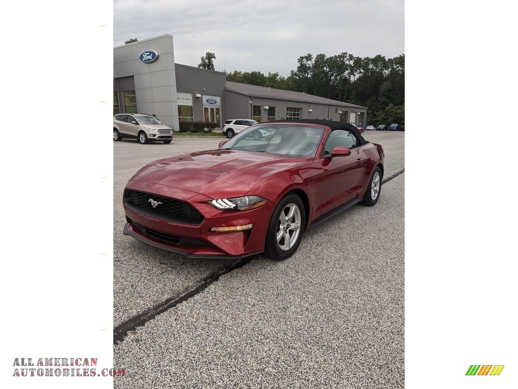 Ruby Red / Ebony Ford Mustang EcoBoost Convertible
