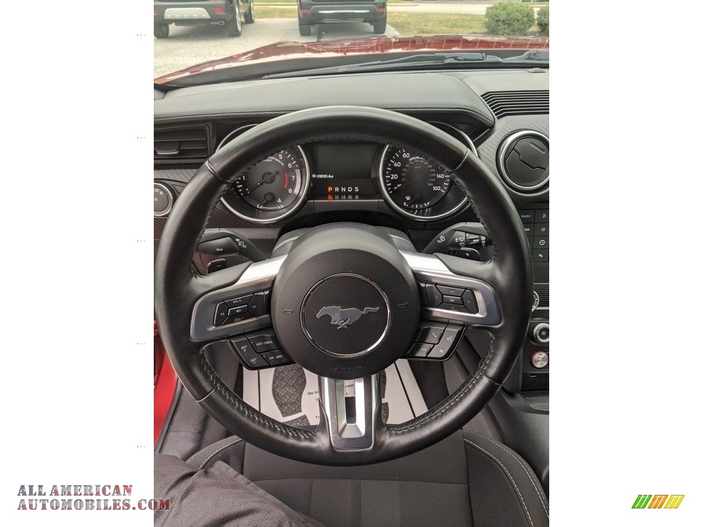 2019 Mustang EcoBoost Convertible - Ruby Red / Ebony photo #9