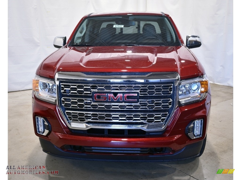 2021 Canyon Denali Crew Cab 4WD - Cayenne Red Tintcoat / Cocoa/Dark Atmosphere photo #4