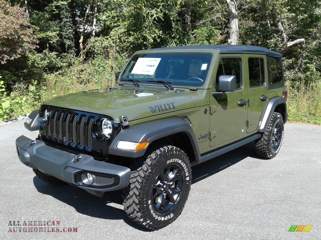 2021 Jeep Wrangler Unlimited Willys 4x4 In Sarge Green Photo 2 