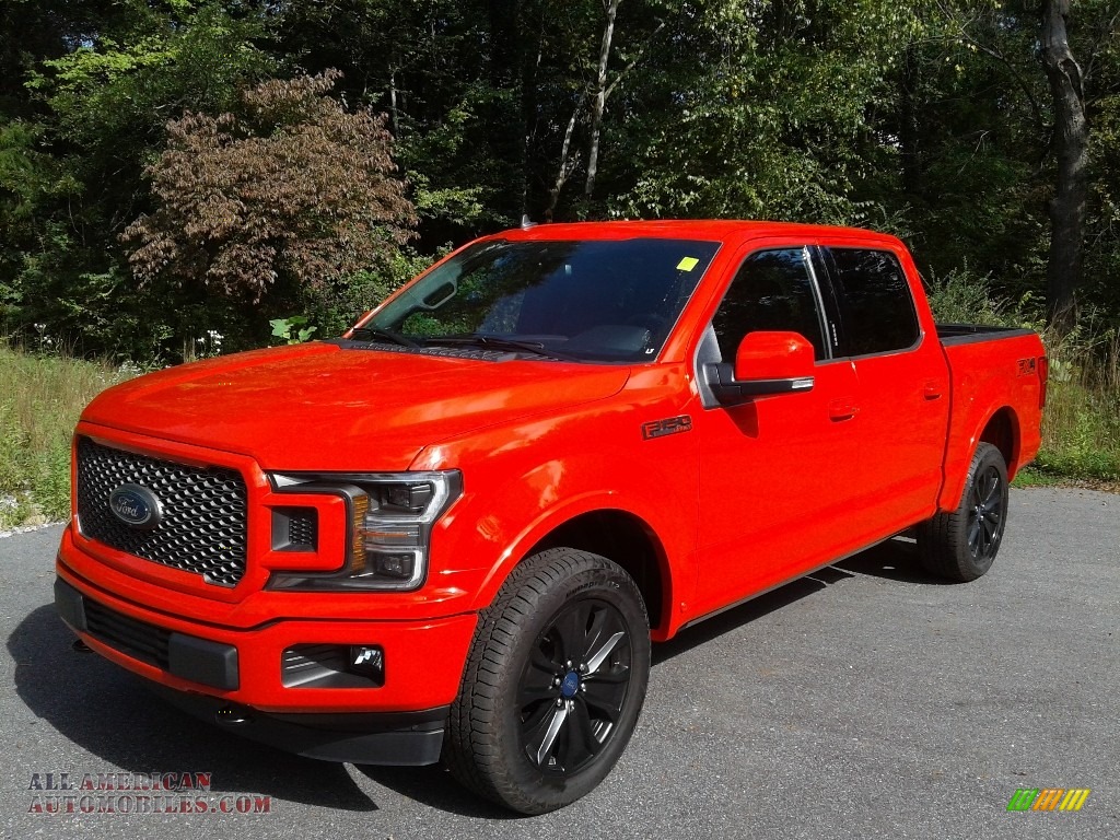 2020 F150 Lariat SuperCrew 4x4 - Race Red / Sport Special Edition Black/Red photo #3
