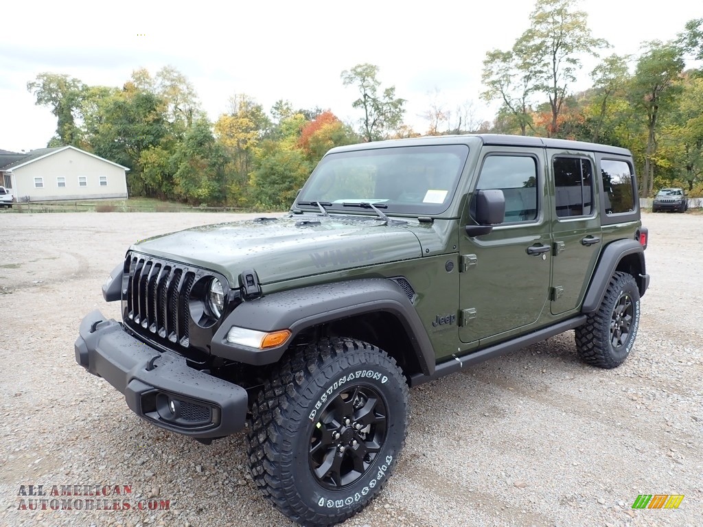 Sarge Green / Black Jeep Wrangler Unlimited Willys 4x4