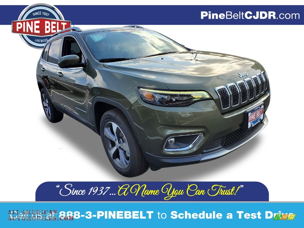 Olive Green Pearl / Black Jeep Cherokee Limited 4x4