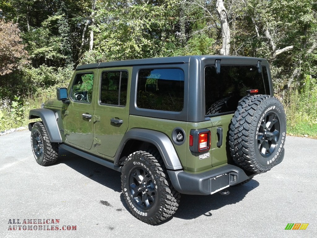 2021 Wrangler Unlimited Willys 4x4 - Sarge Green / Black photo #8