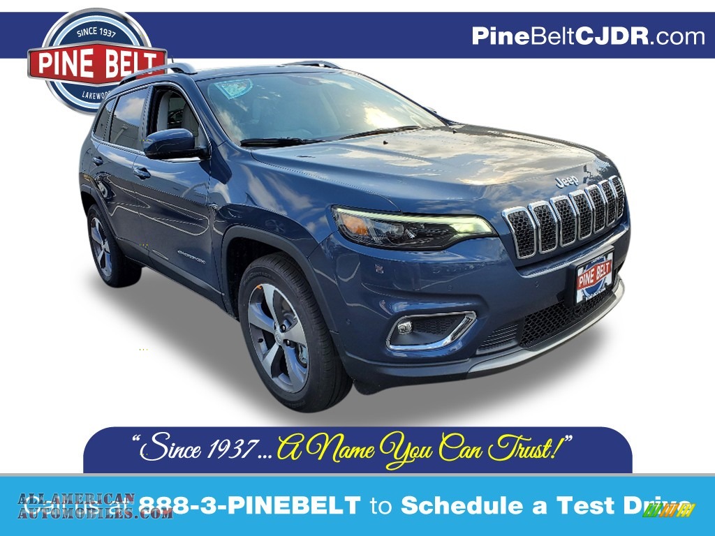 Slate Blue Pearl / Ski Gray/Black Jeep Cherokee Limited 4x4