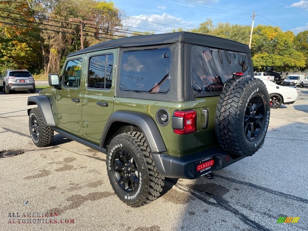 2021 Wrangler Unlimited Willys 4x4 - Sarge Green / Black photo #12